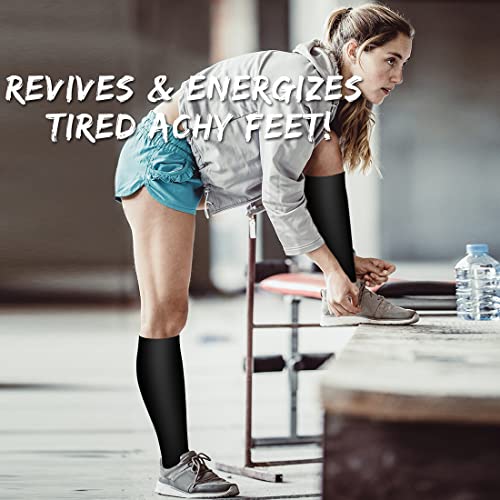 Image of COOLOVER Copper Compression Socks for Women and Men(6 Pairs)-Best Support for Running, Athletic, Travel