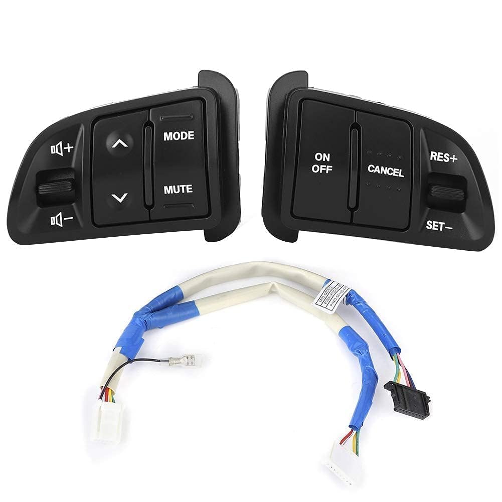 Yosoo Interrupteur de commande Kit de bouton de commande de volant, commutateur de volume multimédia de régulateur de vitesse multifonction pour 2010-2015 Sportage SL