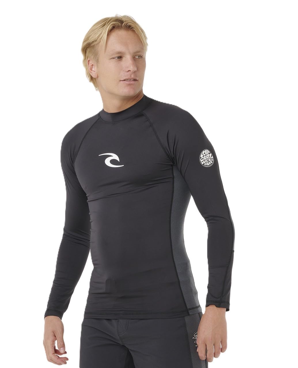 Rip Curl 2026 Uomo Waves Perf Canotta in A Maniche Lunghe 16FMRV - Black