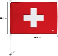 Vista 164 de Bandera de Estados Unidos con poste para coche, bandera para carros, 2 unidades, bandera de América, capó para auto, 4 de julio, decoración