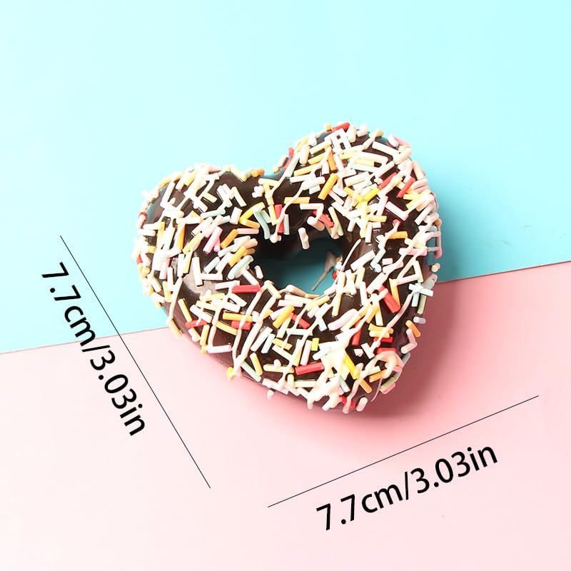 6 imanes decorativos forma corazón para refrigerador miniatura 3