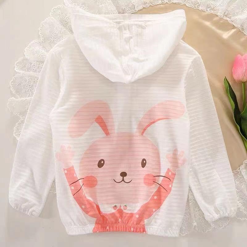 Image of Toddler Sun UV Protection Cartoon Hoodie Kids Sunscreen Lightweight Jacket Outwear For Summer