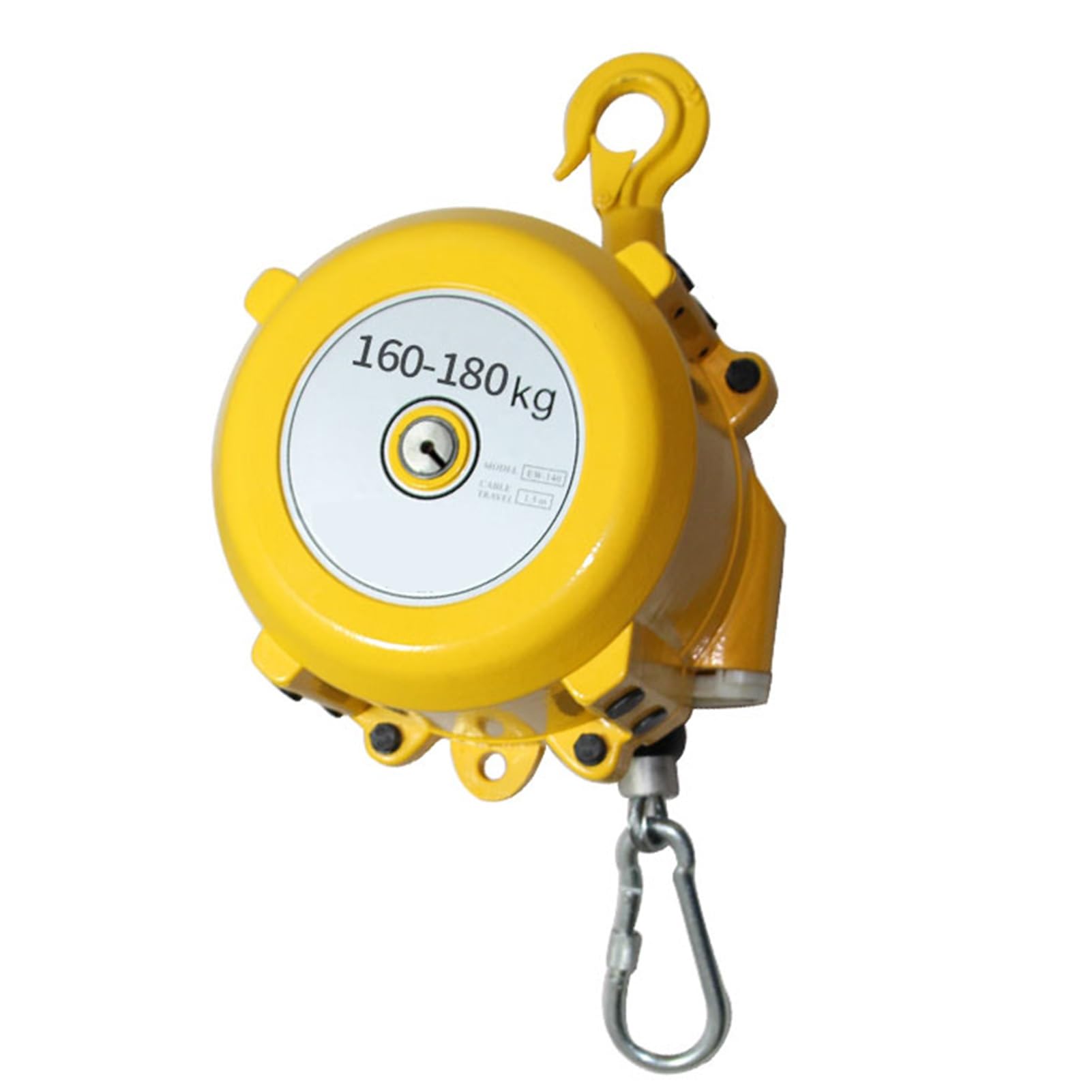 1pc Retractable Spring Balancer Tool Holder with Hook and Wire Rope - 1.5m Length for Workshop, Assembly Line(160-180kg)