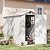 Patiowell 4x8 FT Plastic Outdoor Storage Shed with Floor, Garden Tool Resin Storage Shed with Two Windows and Single Lockable Door for Garden, Backyard, Lawn, Easy to Install, Light