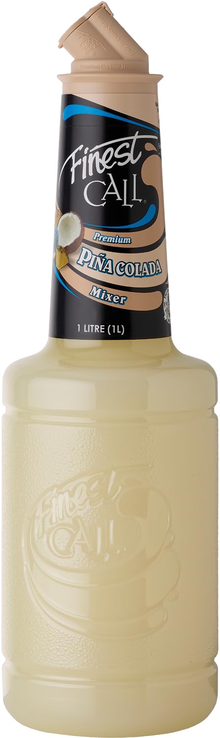 Finest Call Pina Colada Cocktail Mix | Non-Alcoholic | Cocktail Mixer | 1 Litre Bottle | Easy Pour | Bar Essential | Premium Ingredients | Just Add Alcohol| Cocktails, Drinks, Mocktails