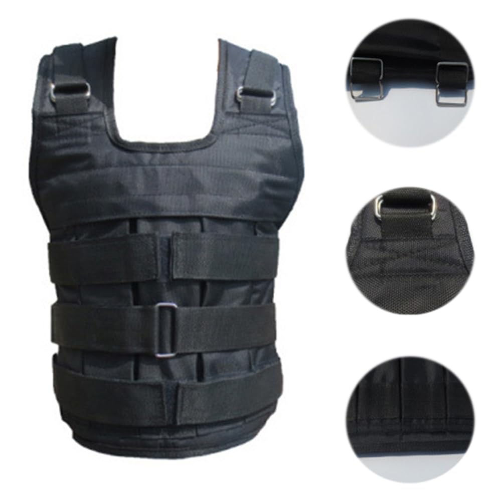 Giubbotto Zavorrato 30kg, Gilet Fitness con Ferro Rimovibili, Regolabile con Cinta in Nylon per Allenamento Cardio e Perdita di Peso