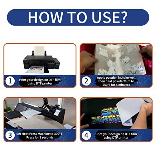 Clieve Dtf Transfer Film ，50 Sheets Dtf Transfer Film Paper A3 (11.7" X 16.5") For Epson Inkjet Printer Dtg Printer Direct Print On T Shirts Textile #TOP2