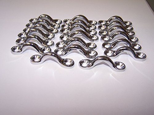 081200 Sea-Dog Line Twenty (20) Pack of Chrome Plated Brass Pad Eyes 3/8