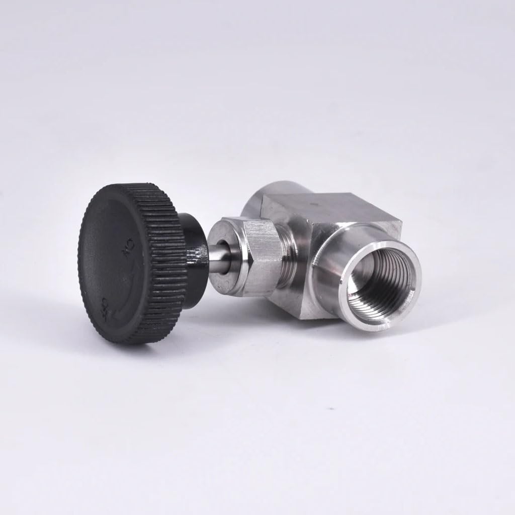 1 Válvula De Aguja De Rosca G De 1/8", 1/4", 3/8", 1/2", 3/4", Válvula De Regulación De Válvula De Globo De Control De Flujo De Acero Inoxidable(3/4")