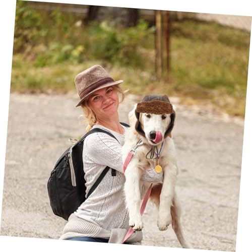 Sombrero disfraz para perros y gatos Mipcase marrón miniatura 6