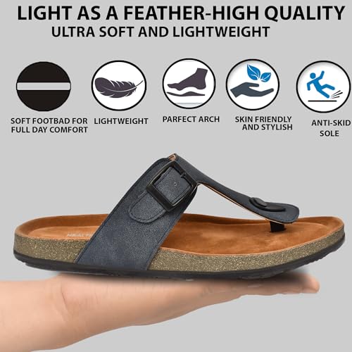 Image of HEALTH FIT Comfortable & LightWeight | Fashionable & Everyday Stylish & Durable Design Slip-on Style Flip Flops for Gents HF3078