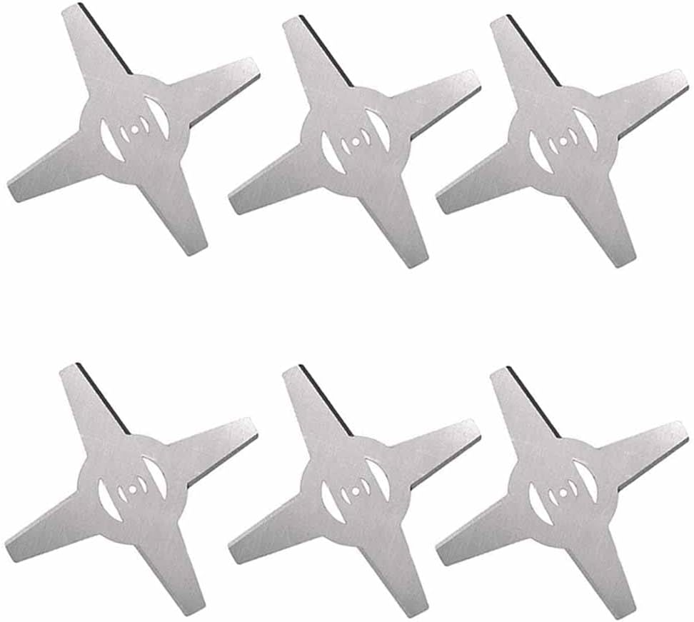 Chuancheng 6 Pcs Metal Grass Trimmer Blades Brush Cutter Head Saw Blade for Electric Lawn Mower Lawnmower Parts Tool Accessories