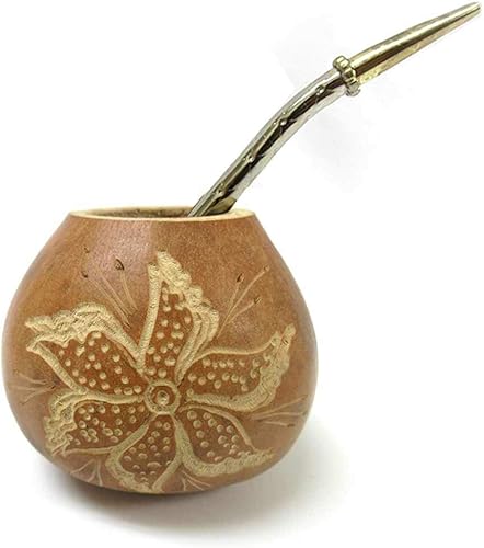 Miniatura 5 de 1 Argentina Mate Gourd Hecho a Mano Calabaza Taza de Té Bombilla Pajita Set 5720