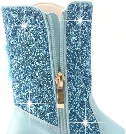 Little Girls Mid Calf Boots Princess Winter Boots3