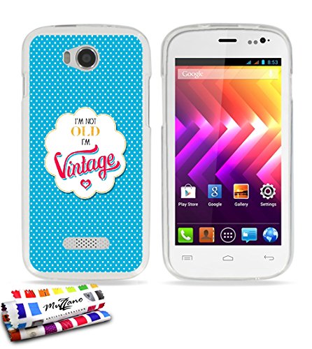 Coque souple Ultra-Slim WIKO IGGY au motif exclusif [Vintage] [Transparente] de MUZZANO + STYLET et CHIFFON MUZZANO® OFFERTS - La Protection Anti-rayure ULTIME, ELEGANTE ET DURABLE pour votre WIKO IGGY