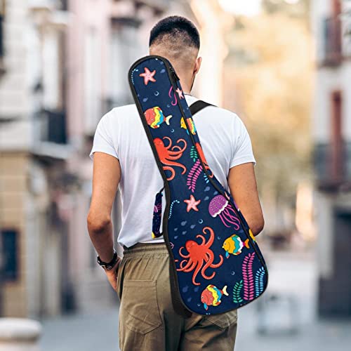 Sac pour ukulélé soprano robuste housse concert méduse pieuvre