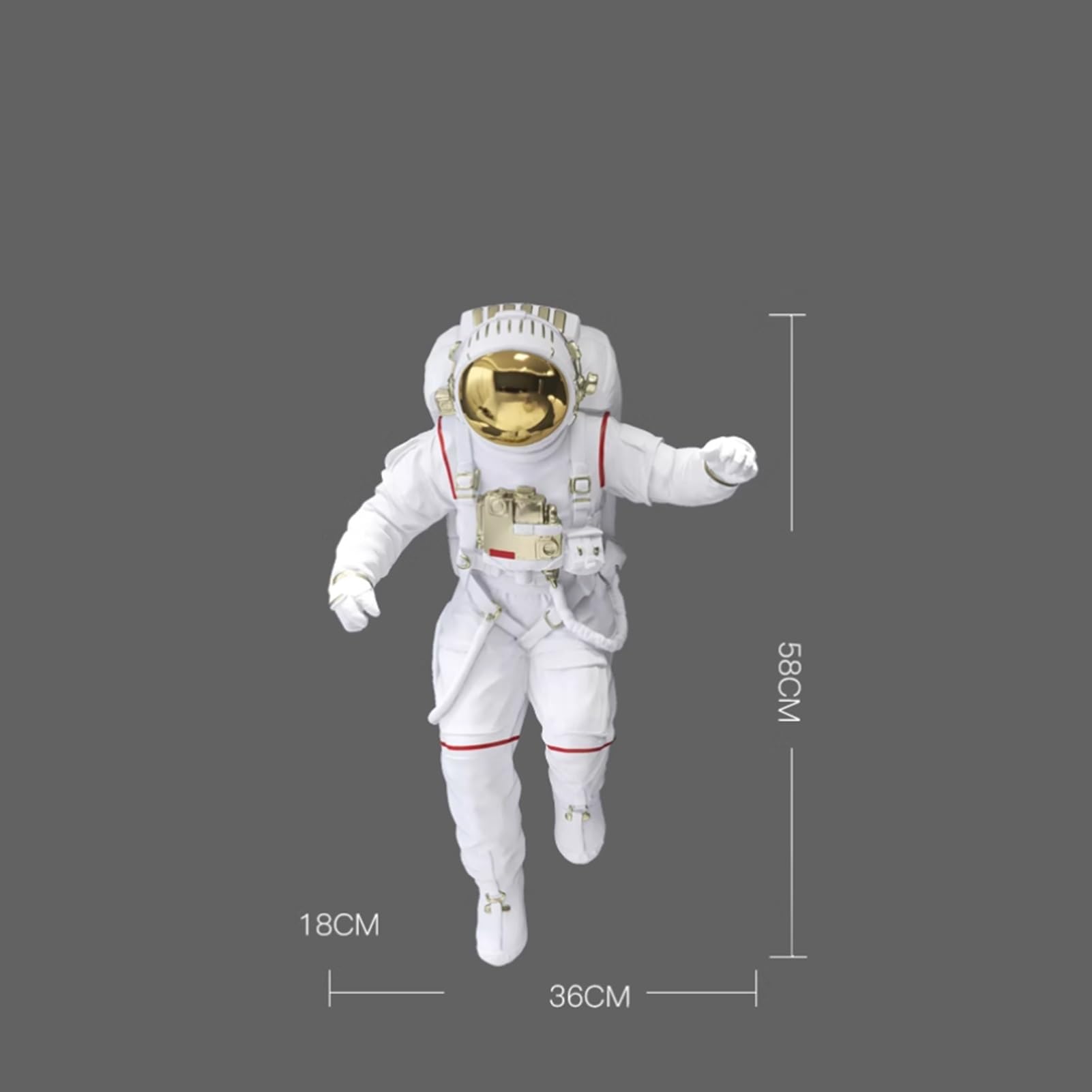 Figuras de Escultura de Pared de Astronauta, decoración de Pared del hogar 3D, decoración de Pared de Astronauta, Fondo de decoración de Pared de Hombre del Espacio Exterior(B)