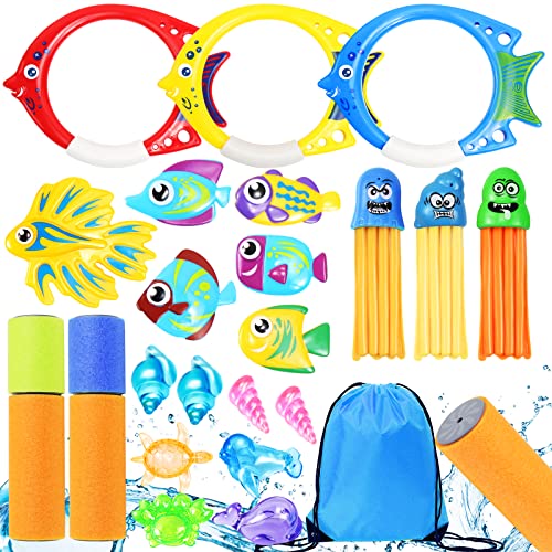 Niktule Tauchspielzeug - Bunte Unterwasser-Schätze Für Kinder Mit Schatzkiste, Pool-Spielzeug Für Mädchen & Jungen