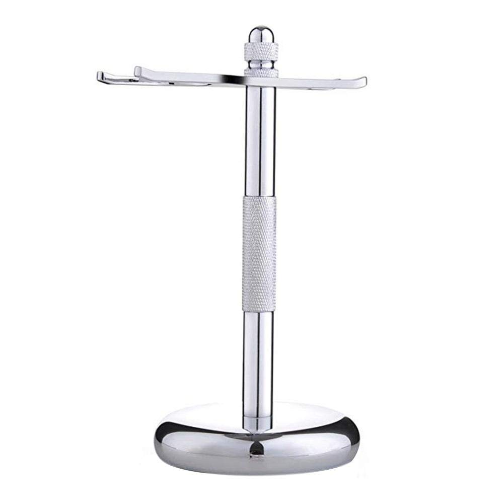 Stojak do golenia, Uchwyt na brzytwę Praktyczne, trwałe, aluminiowe stojaki szczotki do golenia, modny męski uchwyt pędzle ze stali nierdzewnej, zestaw organizera pędzli wąsów