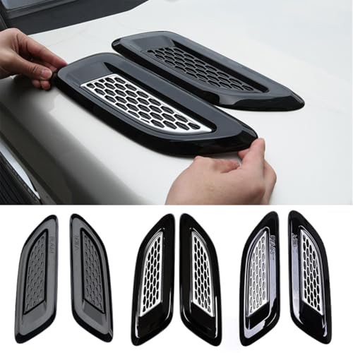Prises d'air de capot ABS carbone pour Range Evoque et Freelander, finition premium