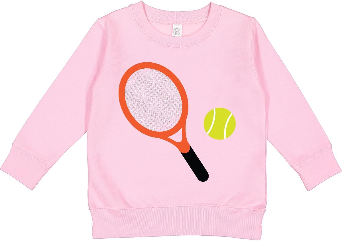 inktastic Tennis Racket and Ball Toddler Sweatshirt