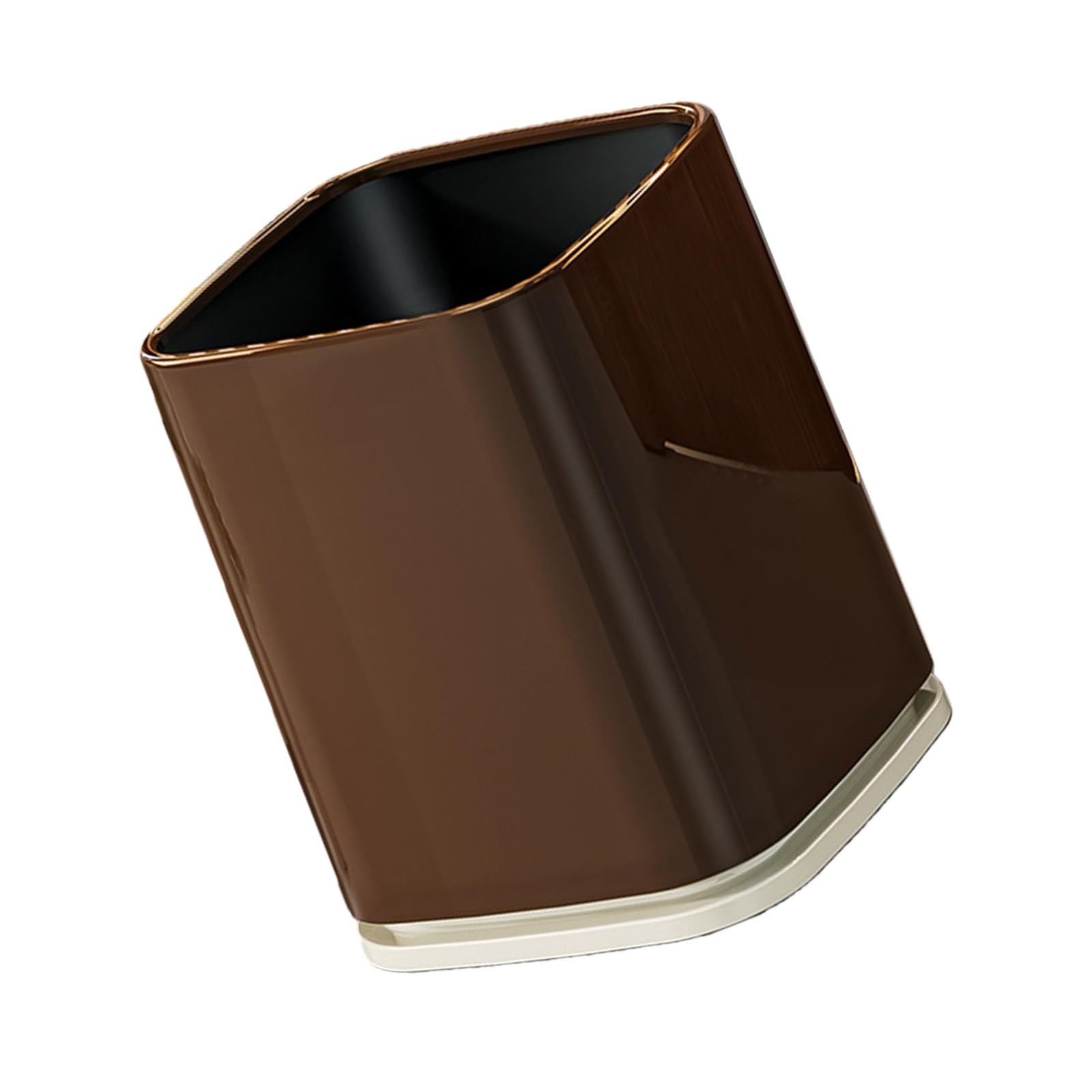 Jazuaiao Large Capacity 13L Garbage Can with Quiet Easy Movement Household Decoration Trash Can for Home Wheeled Trash Bin