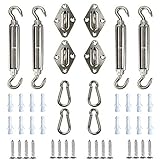 YOUYUAN Sun Shade Sail Hardware Kit 6 inch for Square/Rectangle/Triangle Sun Shade Sail 304...