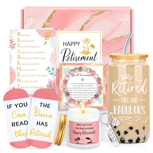 Image of Retirement Gift for Woman 2026 Retired Gifts for Women Happy Cool Retirement Gift Basket for Women Coworker Teacher Nurse Boss Friend Mom Grandma Retirees, 20Oz Tumbler Card The Queen Has Retired Sock