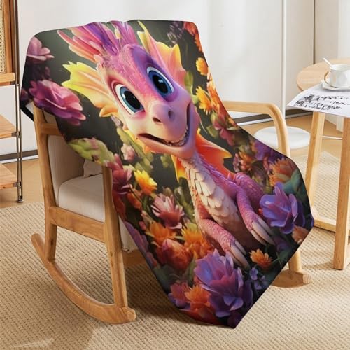 Couverture ptérosaurus en flannel chaude et durable pour sofa