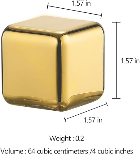 Miniatura 2 de Juego de 2 piedras de whisky grandes de 64 cm (4 cu in)  Juego de regalo para hombre  Cubos de esferas de hielo de metal reutilizables de acero