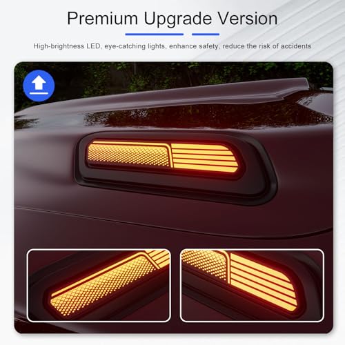 Luz LED lateral para capó compatible con Dodge RAM 1500 2019-2024 miniatura 5