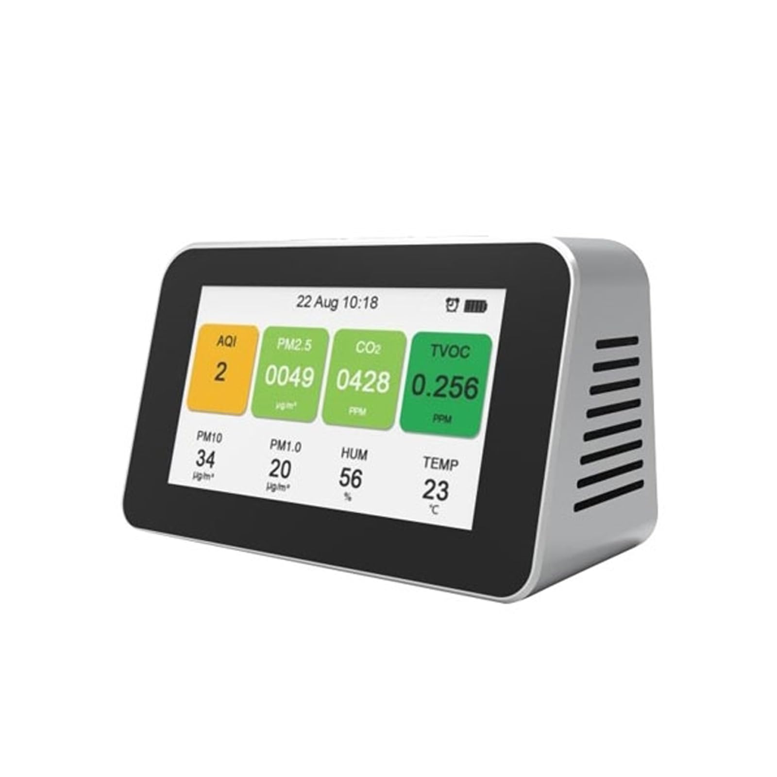 9-in-1 Air Quality Monitor Indoor, Portable Air Quality Monitor, for CO2 /PM2.5/PM1.0/PM10/TVOC/Temperature/Humidity, Air Quality Tester for Home, Hotel, Office, Car (Monitor Version :No HCHO Type)