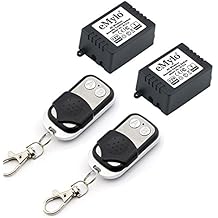 eMylo DC 12V 1 Channel Smart RF Wireless Relay Remote Control Momentary Switch Transmitter with Relay Receiver