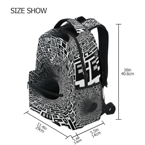 Backpack Hole Black Hole 3d Daypack Shoulder Bag Book Bag Lightweight Back Pack 11.4 ×16 In4