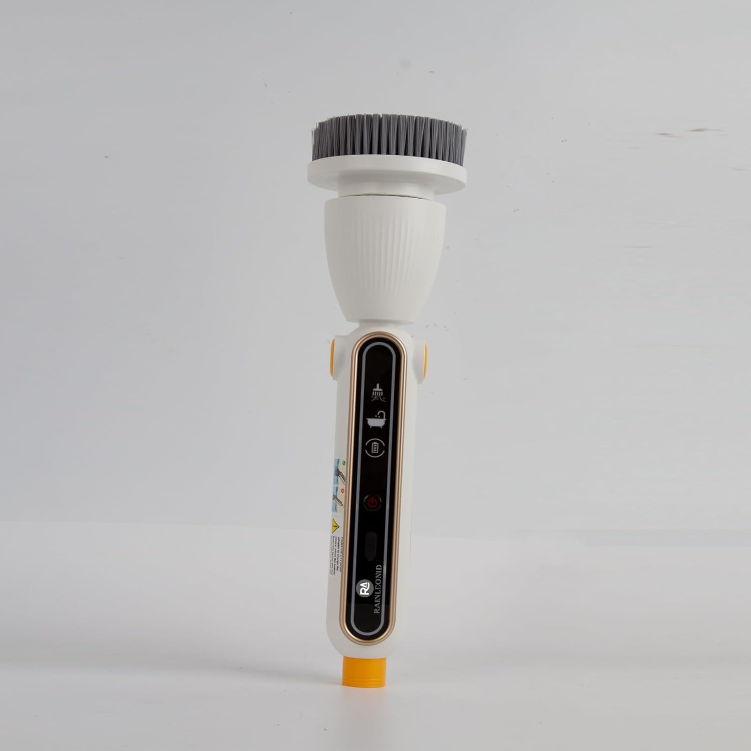 Limpiador eléctrico giratorio, limpiador de baño impermeable con pantalla LCD de potencia, mango de extensión ajustable, cepillo de limpieza