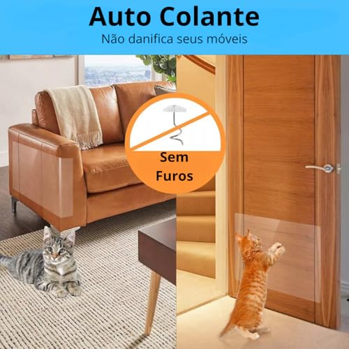 Kit 10 Protetores De Sofá Mobilia Gatos Anti Arranhador Sofa Anti Arranhões