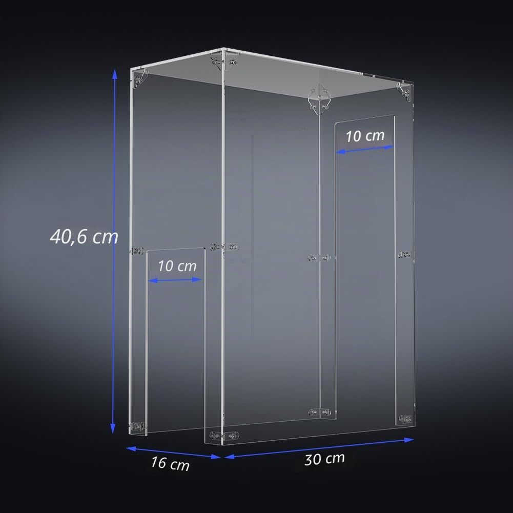 Staubschutz aus transparentem Acryl für PS5-Konsole, staubdicht, kompatibel mit Playstation 5-Standard und Digital, 30 cm B x 16 cm T x 40 cm H