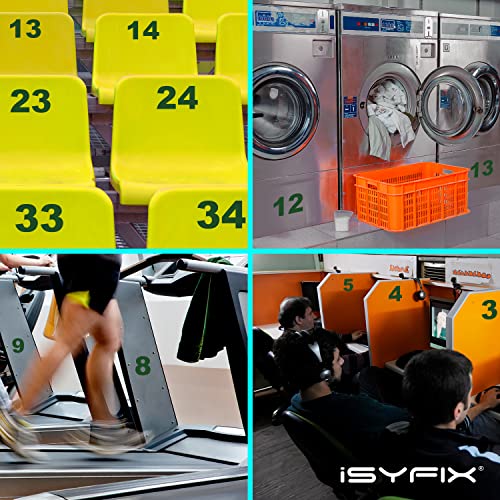 image for iSYFIX Green Vinyl Numbers Stickers - 5 Inch Self Adhesive 2 Sets - Pr