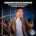 Razer Seiren BT - Bluetooth-Mikrofon für Android-Geräte Mobiles/PC-Streaming (Clip-on, kabelloses Lavalier-Revers, omnidirektionales Mikrofon, 2 Windsocken, 3,5mm, ideal für Vlogging) Schwarz