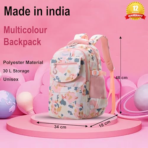 Image of Tinytot 30 Litre, Stylish & Trendy Water Resistant High Storage Multi-purpose School Backpack College Bag Travel Standard Backpack Bag For Boys & Girls, 2nd Standard Onward, 19 Inch