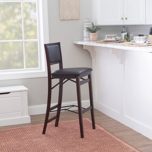 Linon 01832ESP-01-AS-U Keira Pad Back Folding Bar Stool thumb #4
