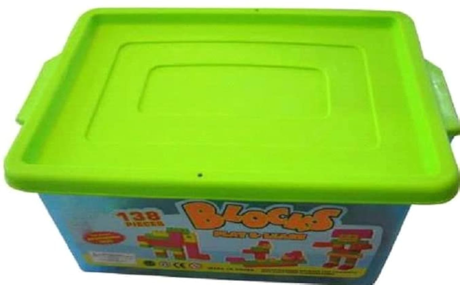 Tub Of Large Bricks 138 Pcs