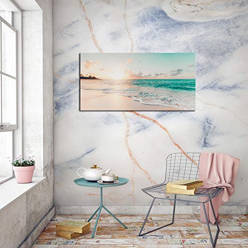 S73850 Wall Art Canvas Prints Beach Sunset Ocean Waves Nature Pictures Painting Canvas Paintings Ready To Hang For Home Decorations Wall Decor #TOP3