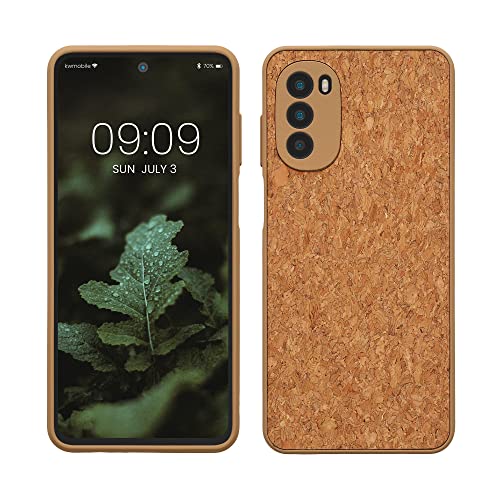 kwmobile Case Compatible with Motorola Moto G52 / Moto G82 5G - Case Made of TPU and Cork with...