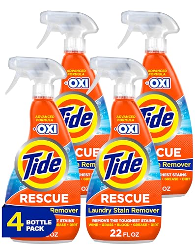 Tide Laundry Stain Remover with Oxi, 22oz, 4 bottles