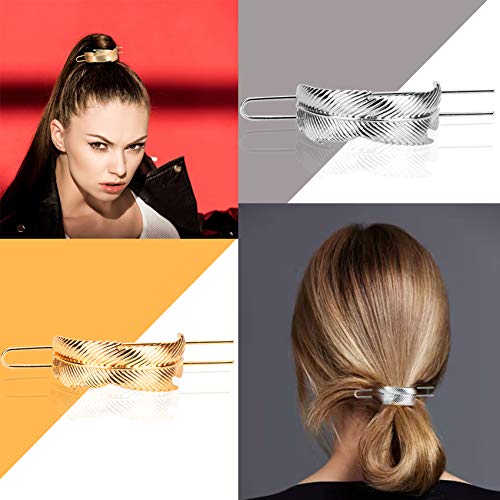 image for Messen 5 Pieces Round Top Hair Pin Hair Cuff Clips High Polished Metal