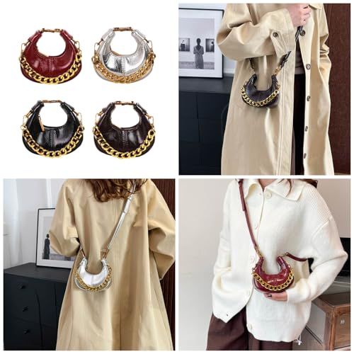 Women Bag Semicircle Crossbody Bag Autumn Winter Shoulder Bag Handbag and Purse Retro Messengers Bag for Travel Daily2