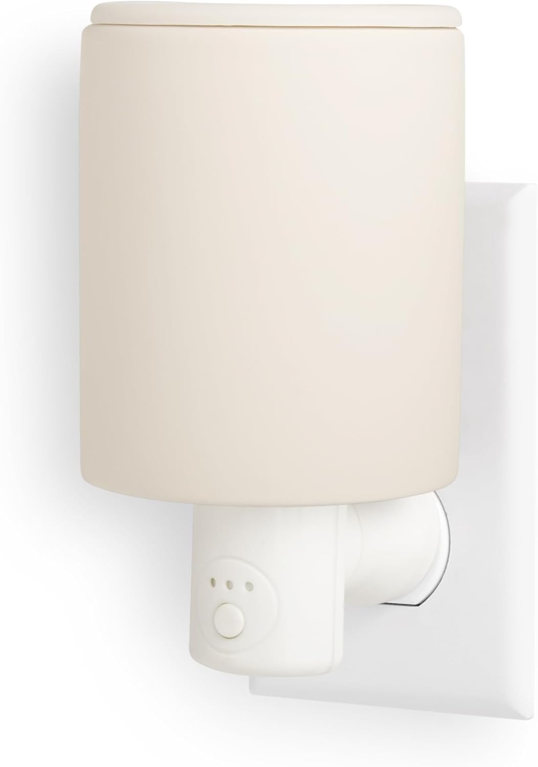 Happy Wax Bone Outlet Timer Warmer for Scented Wax - Compact Ceramic Wall Plug in Wax Melt Warmer w/Timer - Wax Melter for Home Fragrance - Small Wax Warmer w/Removable Silicone Dish