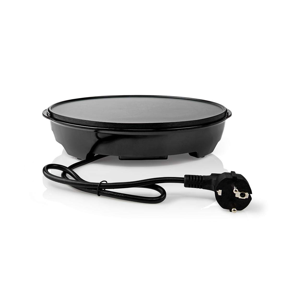 Crepe Maker - Diámetro: 300 mm - 1200 W - Revestimiento antiadherente - Ajustes de temperatura - Luz indicadora - Negro - Metal