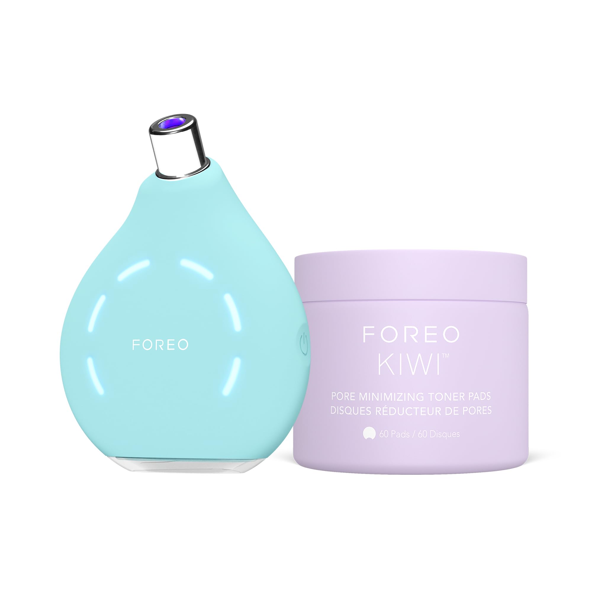 FOREO KIWI Rimuovi punti neri + Dischetti tonici pori Set | rimuovi punti neri, aspiratore pori, minimizza pori, dischetti tonici, amamelide, estrattore, skincare, comedoni